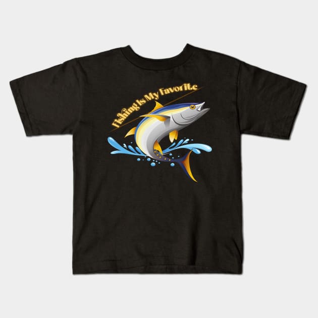 Fishing Is My Favorite Kids T-Shirt by Animal Specials